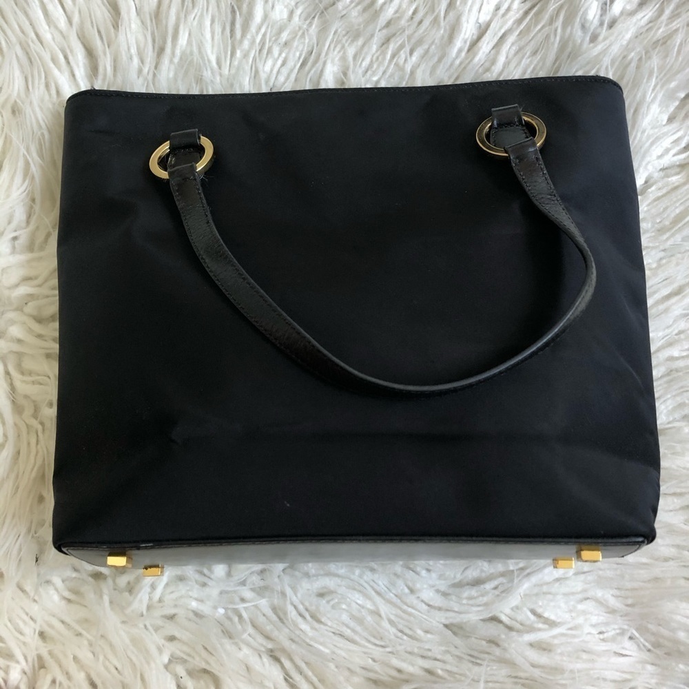 Kate Spade New York Black Nylon Gold Hardware Mini Top Handle Tote Bag EUC OS - Picture 3 of 13